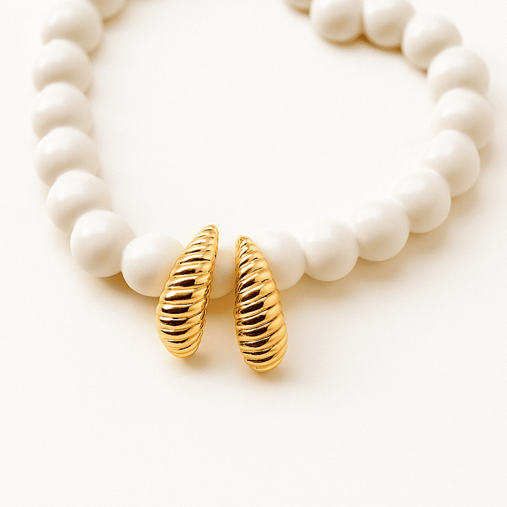 Twist Gold Plated Stud Earrings