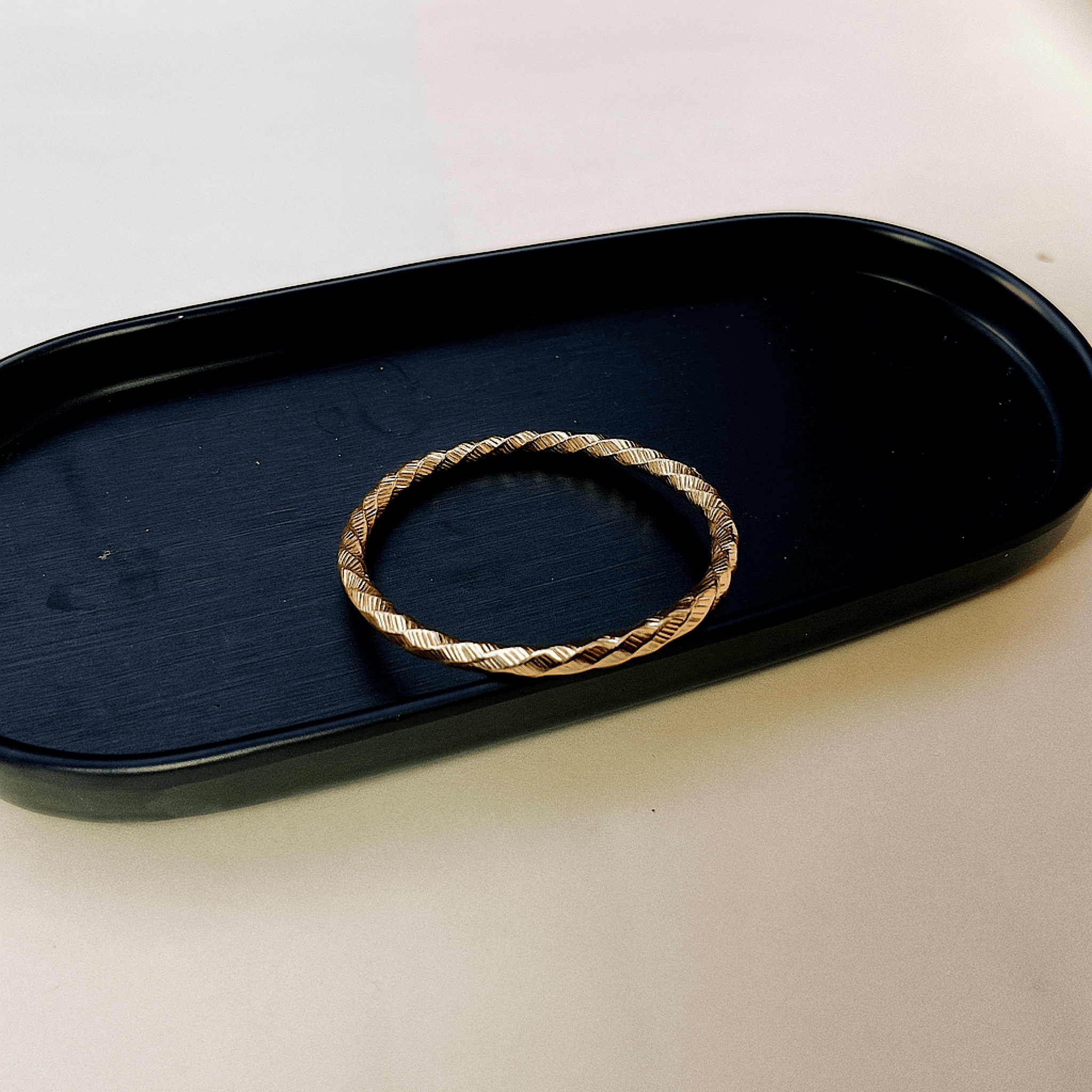 Elegant Twist Textured Gold-Plated Bracelet