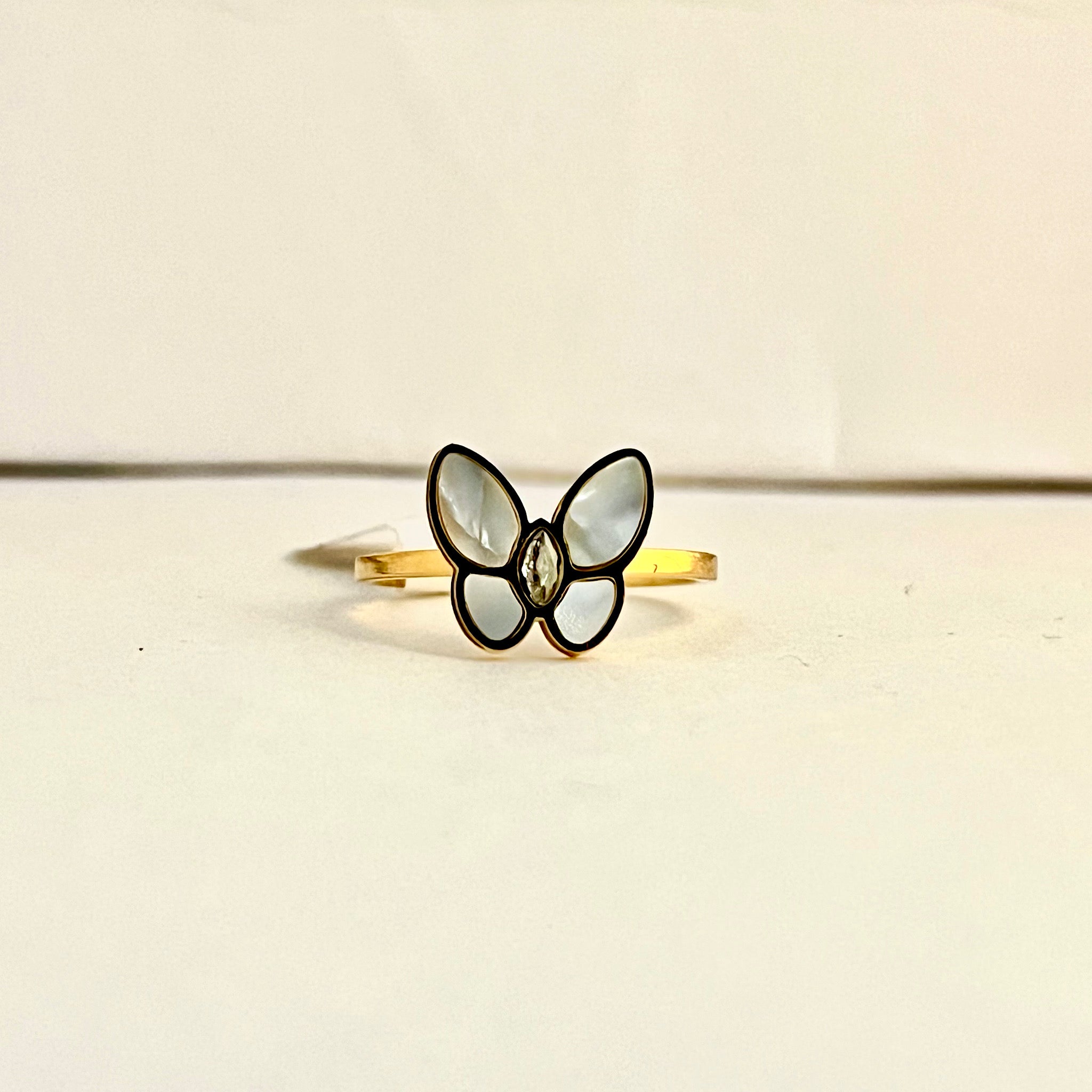 Ethereal Butterfly Pearl Ring