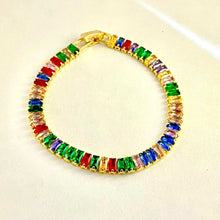 Elegant Multicolor Rainbow Tennis Bracelet - KINYOI