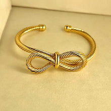 Elegant Twisted Bow Cuff Bracelet - KINYOI