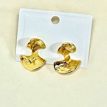 Gold Plated Abstract Stud Earrings - KINYOI