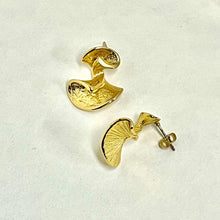 Gold Plated Abstract Stud Earrings - KINYOI