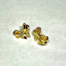 Golden Bow Stud Earrings - KINYOI