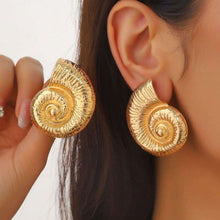 Golden Shell Statement Earrings - KINYOI