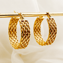 Golden Weave Hoops - KINYOI