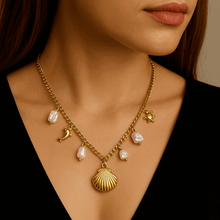 Ocean Series Gold Plated Charm Necklace - KINYOI