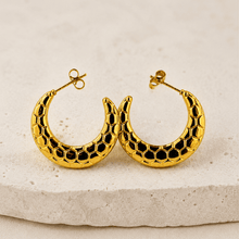 Serpentine Luxe Hoops – Anti Tarnish Gold Finish - KINYOI