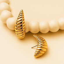 Twist Gold Plated Stud Earrings - KINYOI