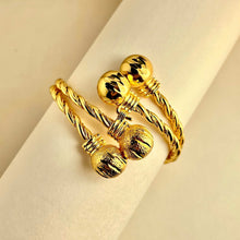 Twisted Rope Bangle with Charm Balls - KINYOI