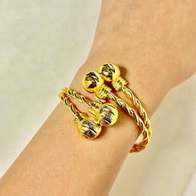 Twisted Rope Bangle with Charm Balls - KINYOI